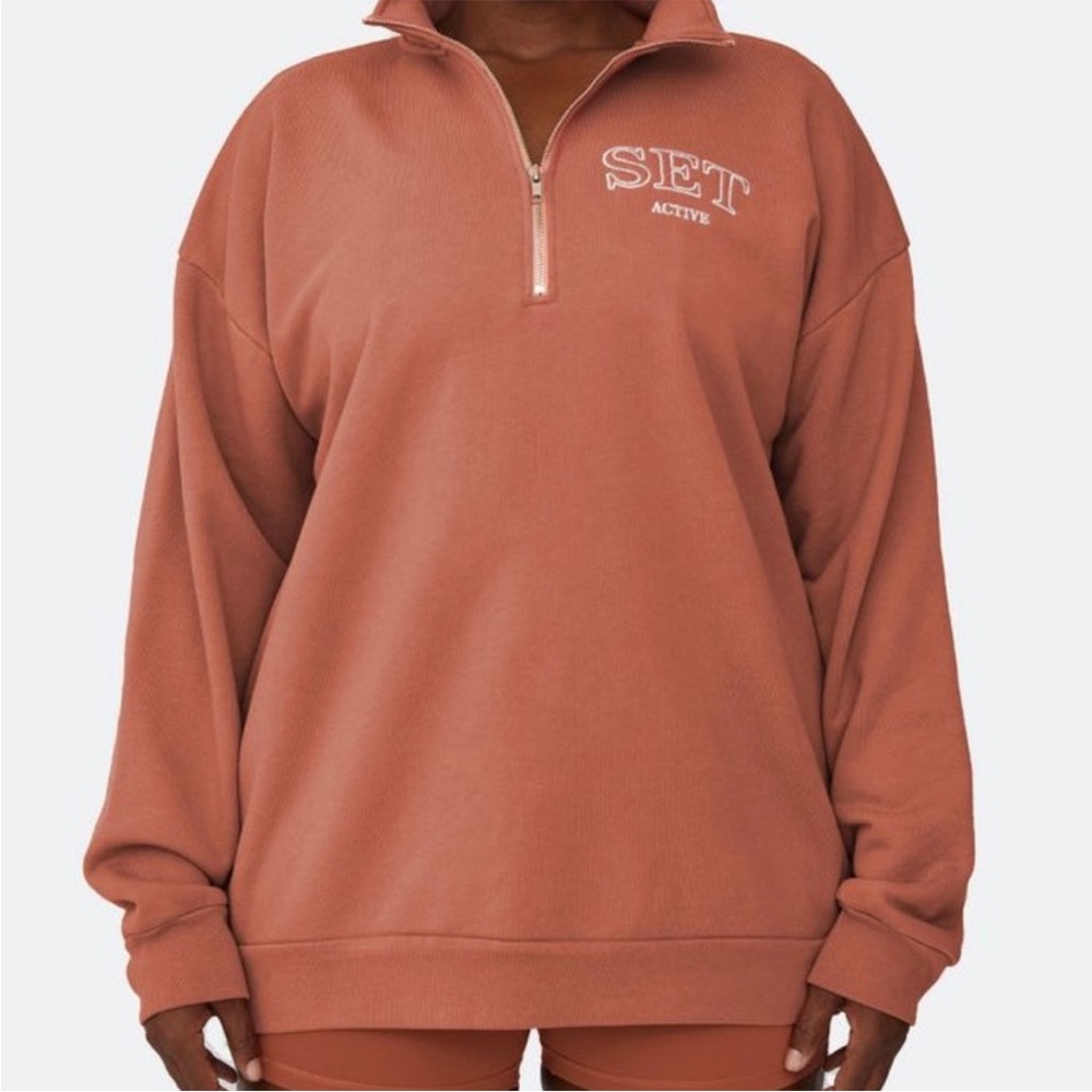 SET Active X Aimee Song Quarter Zip Pullover Sweater
